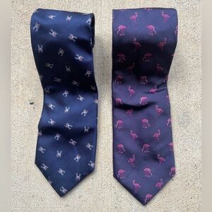 Paul Stuart Spider and Flamingo silk ties